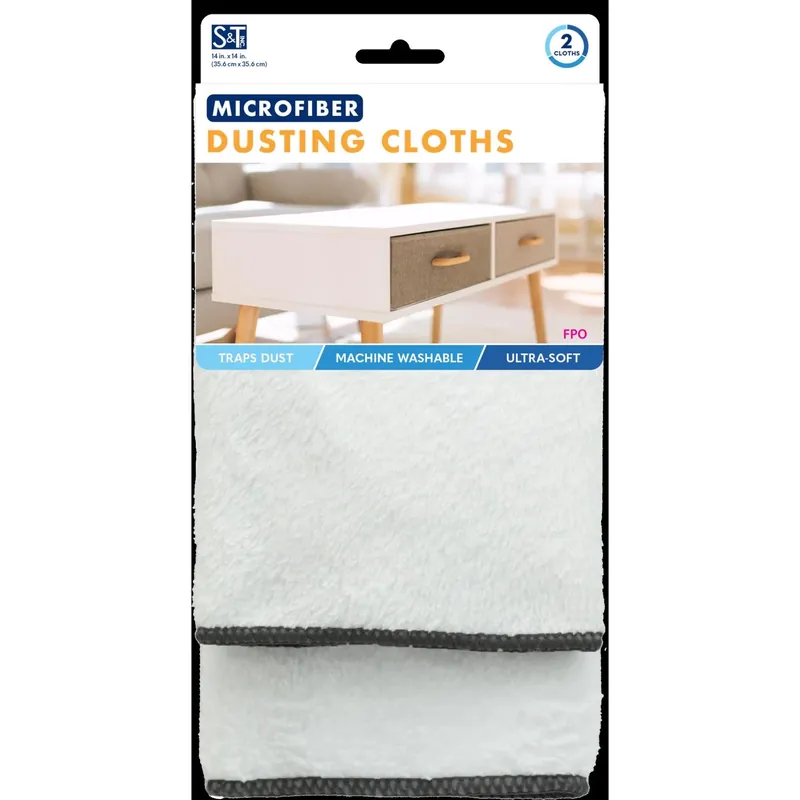 Schroeder & Tremayne Polyamide/polyester Cleaning Cloth 14 In. W X 14 In. L 2 Pk
