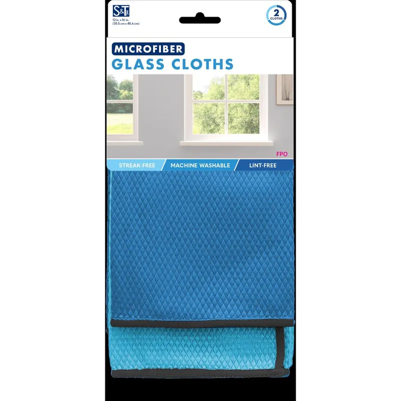Schroeder & Tremayne Polyamide/polyester Cleaning Cloth 12 In. W X 16 In. L 2 Pk