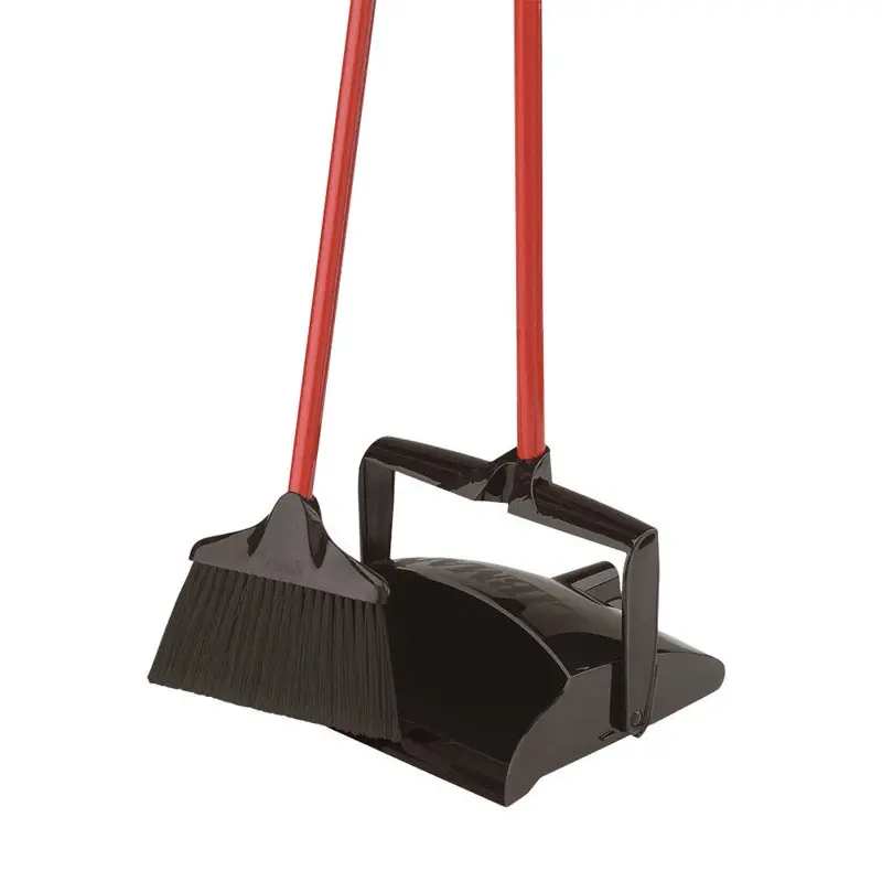 12 In. W X 36 In. L Steel Handle Angle Lobby Broom With Dust Pan