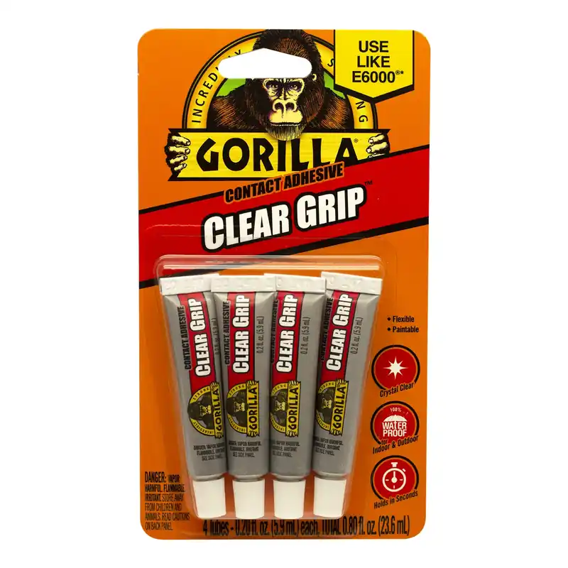 Clear Grip High Strength Clear Contact Adhesive 4 Pk