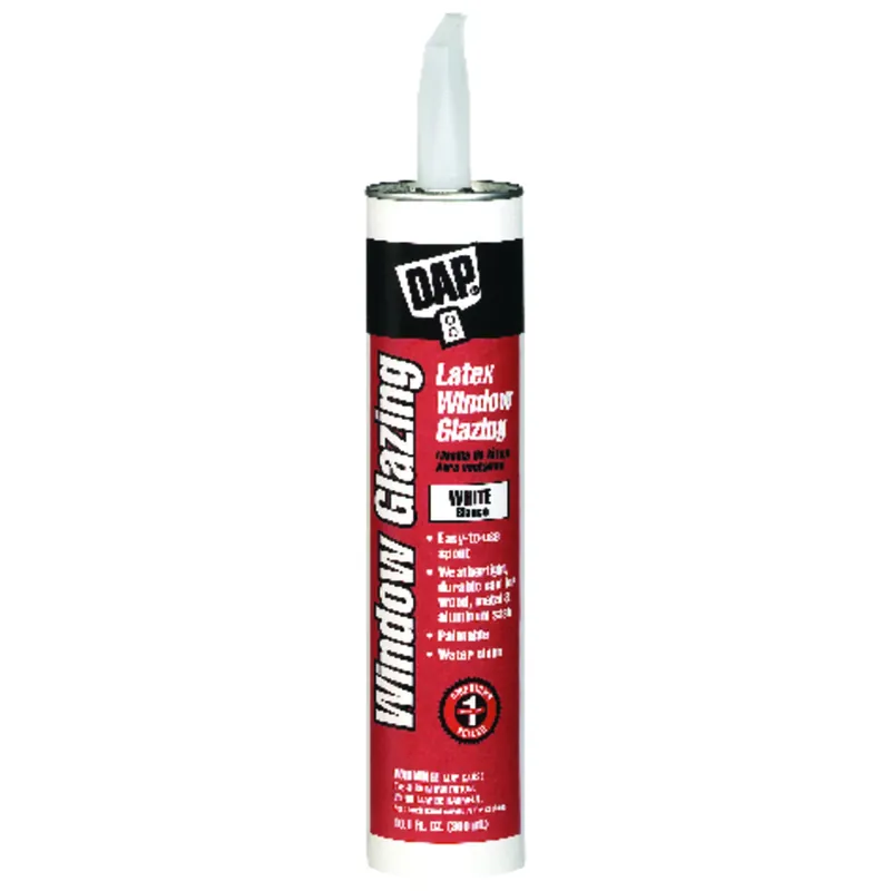 Latex Window Glazing Compound, White, 10.5-oz.