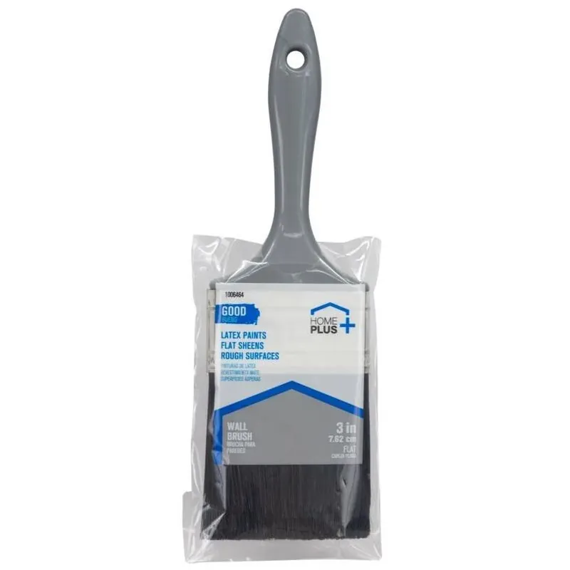 Good 3‑inch Flat Polyester Paint Brush – Durable Plastic Handle