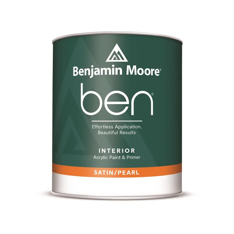 Ben Satin Pearl White Base 2 Interior Paint And Primer 1 Quart
