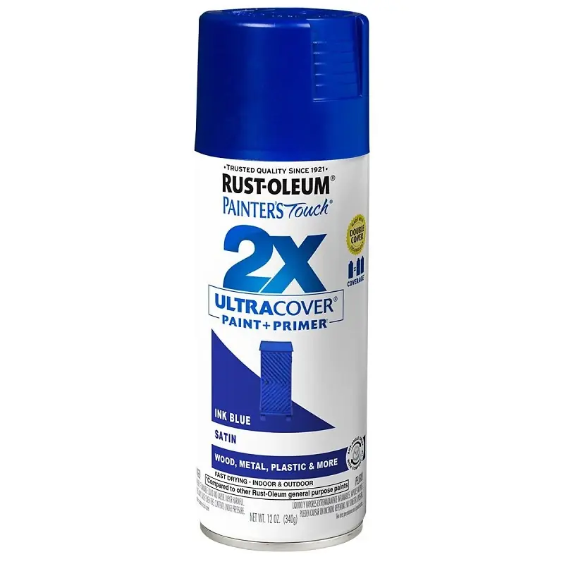 Painter‘s Touch 2x Spray Paint, Satin Ink Blue, 12-oz.