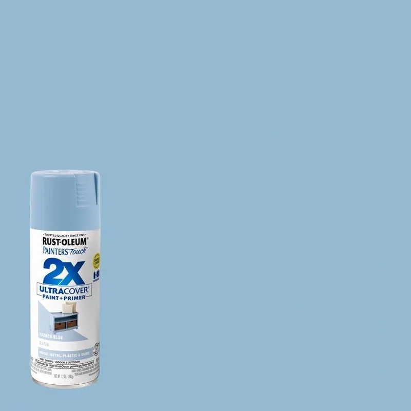 Rust-oleum Painter‘s Touch 2x Ultra Cover Satin French Blue Paint+primer Spray Paint 12 Oz