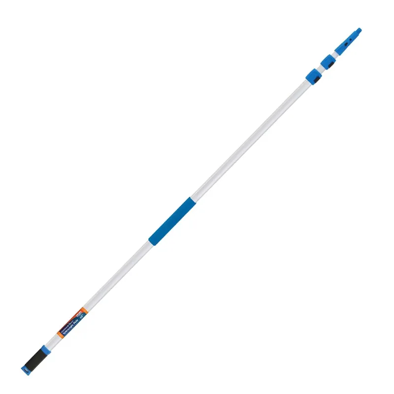 Connect & Clean 18 Ft. Aluminum Telescopic Pole With Locking Cone And Quick-flip Clamps