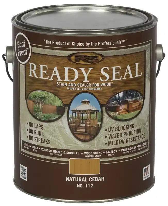 Exterior Wood Stain & Sealer, Flat Natural Cedar, 1-gallon