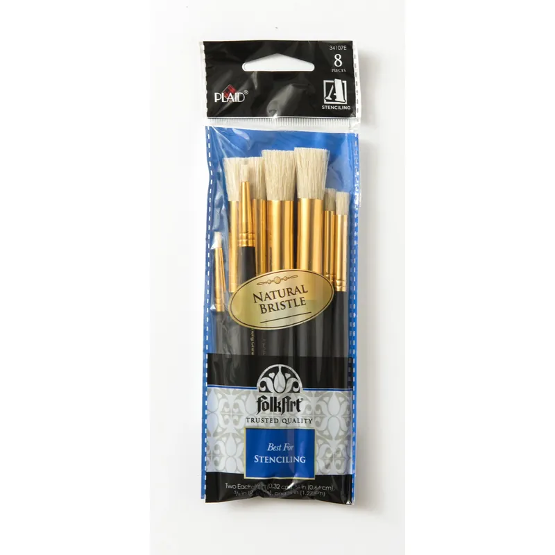 Folkart Round Stencil Paint Brush