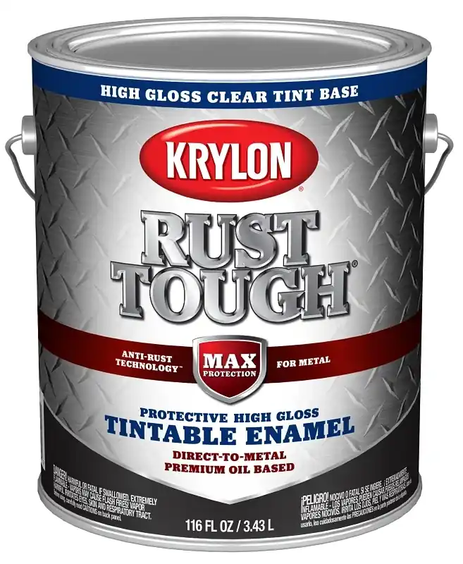 Rust Tough Oil-based Gloss Rust Control Enamel, Clear Base, 1 Gallon