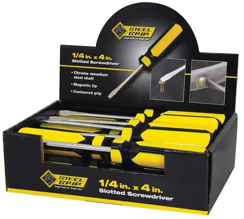 1/4 In. X 4 In. L Slotted Screwdriver 1 Pc