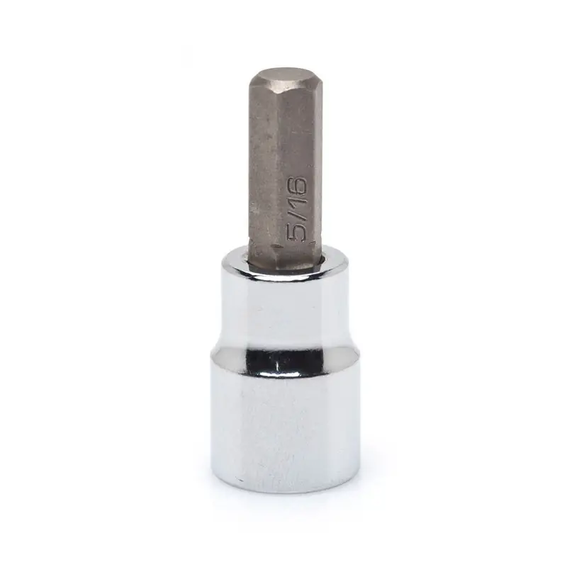 3/8 In. Drive Sae 6 Point Standard Hex Bit Socket - Chrome Vanadium Steel