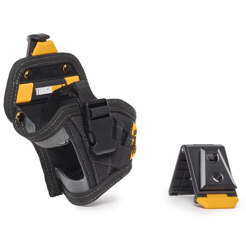 5.5 In. W X 7 In. H Polyester Drill Holster Tool Pouch 5 Pocket Black/gray/orange