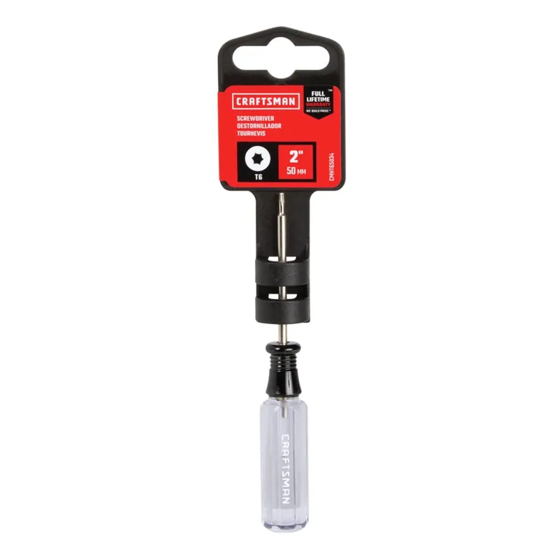 Craftsman 3 In. Torx No.6 T6 Screwdriver Steel Clear 1 Pc.