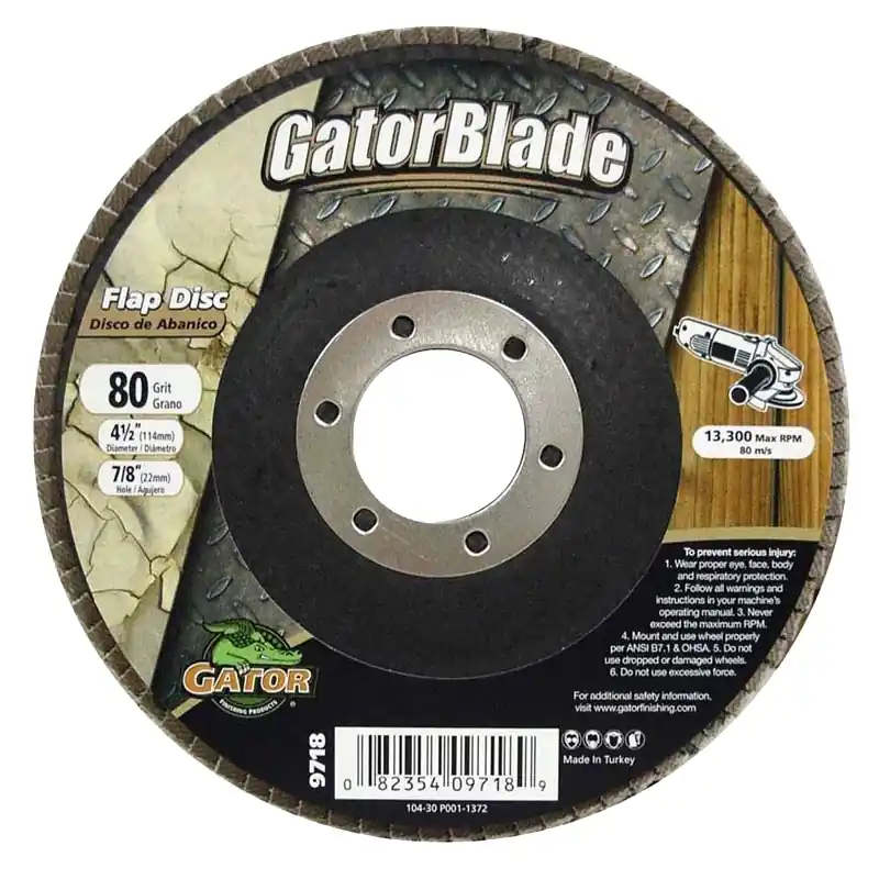 4-1/2 In. D X 7/8 In. Zirconia Aluminum Oxide Flap Disc 80 Grit 1 Pk