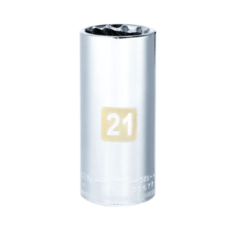 21 Mm X 3/8 In. Drive Metric 12 Point Deep Socket - 1 Piece