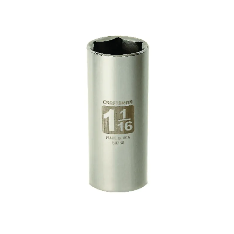1-1/16 In. X 1/2 In. Drive Sae 6 Point Deep Socket - 1 Piece