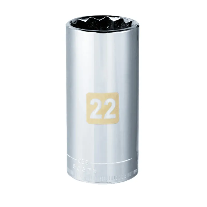 22 Mm X 3/8 In. Drive Metric 12 Point Deep Socket - 1 Piece