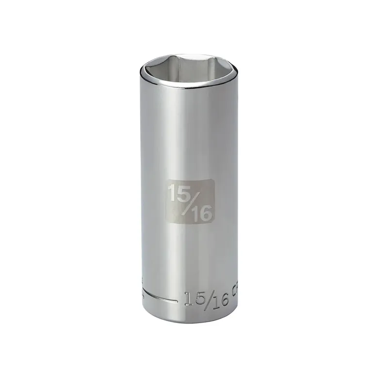 15/16 In. X 1/2 In. Drive Sae 6 Point Deep Socket - 1 Piece
