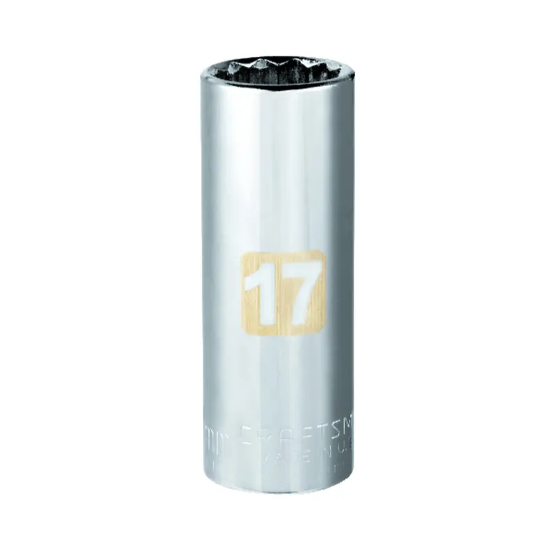 17 Mm X 3/8 In. Drive Metric 12 Point Deep Socket - 1 Piece