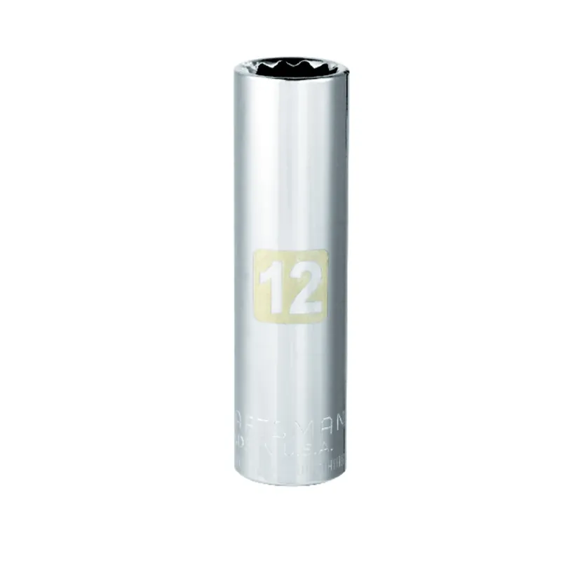 12 Mm X 3/8 In. Drive Metric 12 Point Deep Socket - 1 Piece