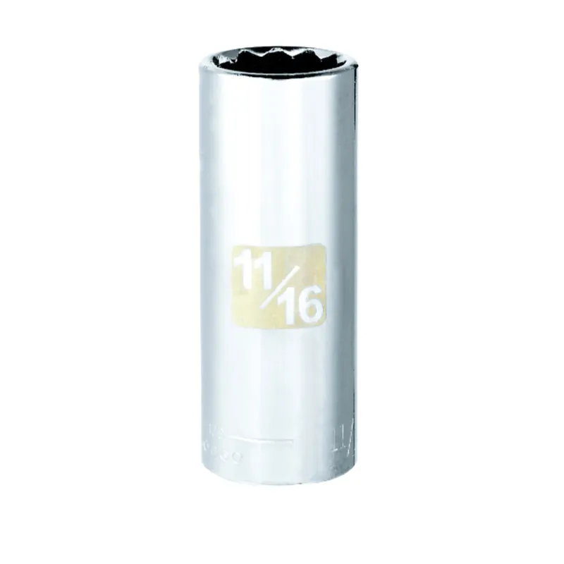 11/16 In. X 3/8 In. Drive Sae 12 Point Deep Socket - 1 Piece