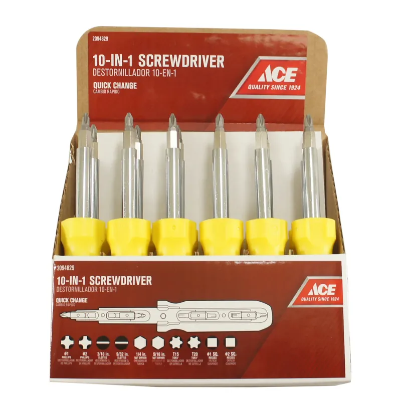 10-in-1 Multi-bit Screwdriver With Heavy Duty Handle And Precision Machined Bits