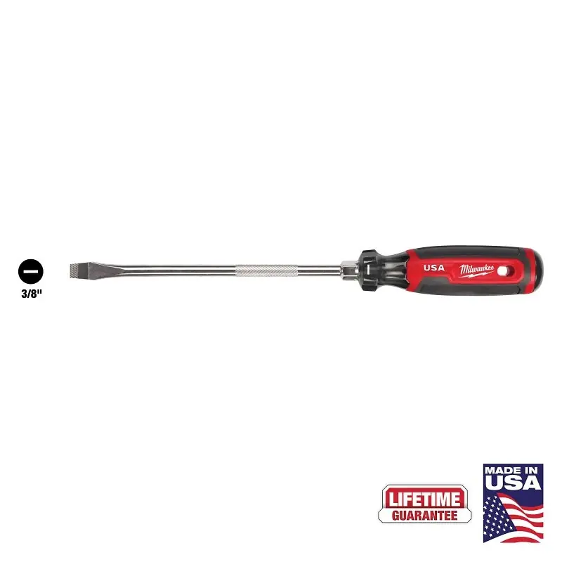 Made In Usa Cushion Grip 3/8 In. Slotted Made In Usa Screwdriver 1 Pk