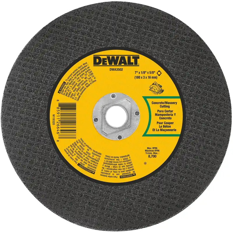 High Performance 7 In. D X 5/8 In. X 1/8 In. Thick Aluminum Oxide Masonry Cutting Saw Blade 1