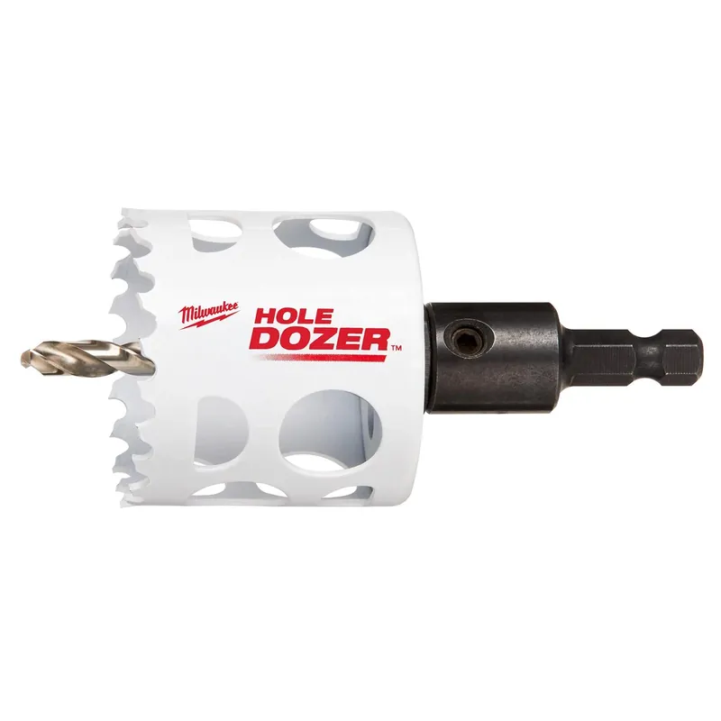 Hole Dozer 2 In. Bi-metal 2.7 In. L X 1/4 In. D Hole Saw With Arbor And Pilot Bit Arbor In
