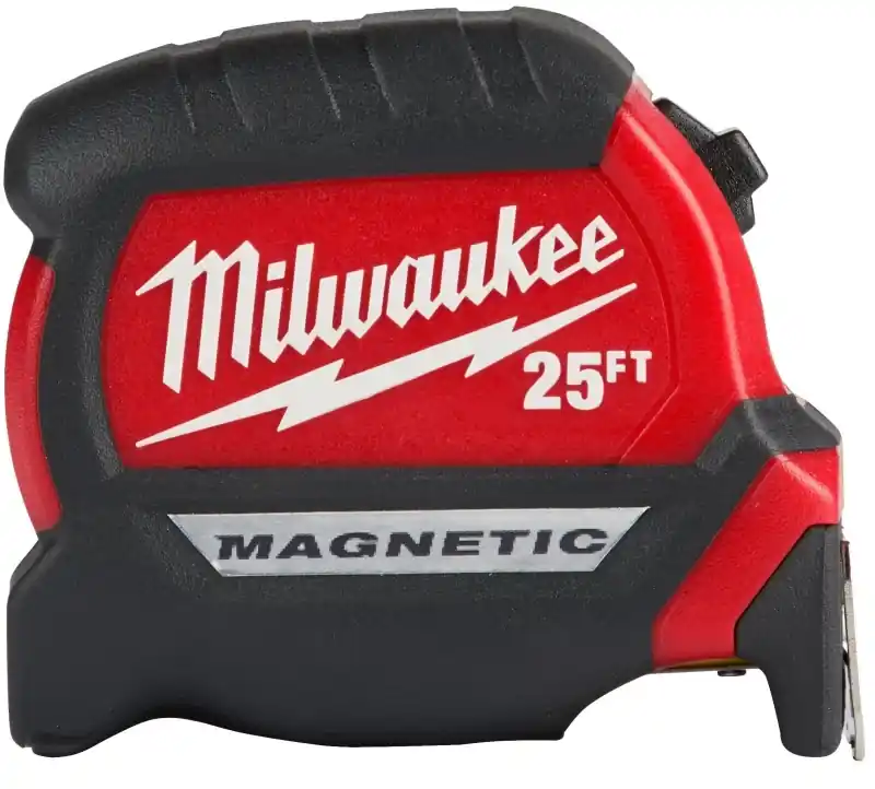 25 Ft Compact Wide Blade Magnetic Tape Measure With 12 Ft Standout
