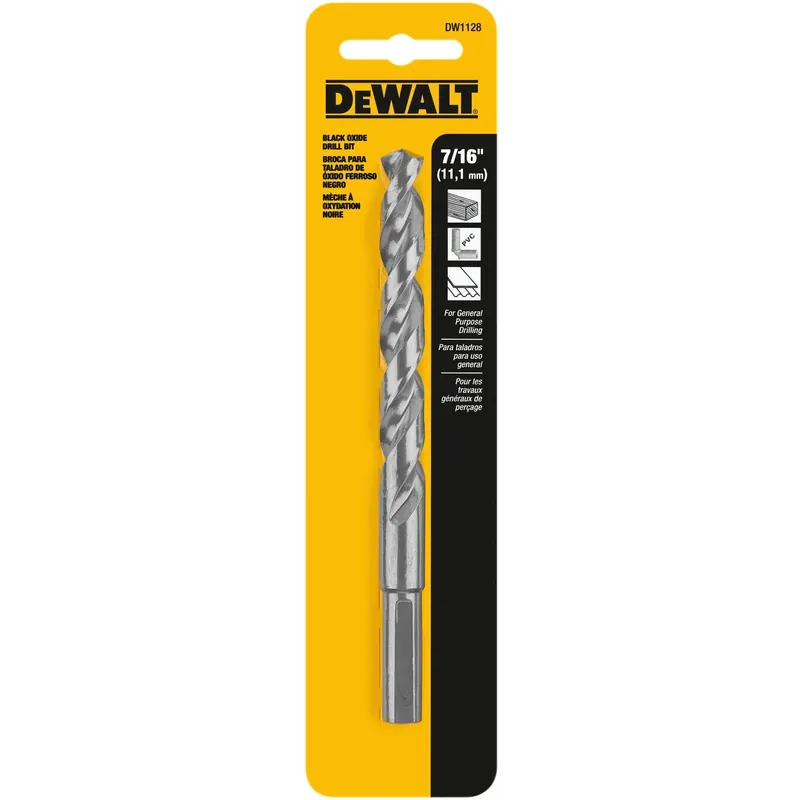 Black Oxide Drill Bit, 7/16 In.