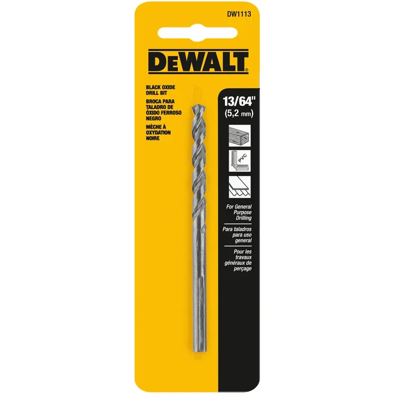 Black Oxide Drill Bit, 13/64 In.