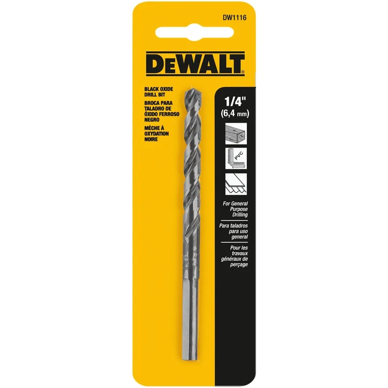 Black & Gold Drill Bit, 1/4 In.