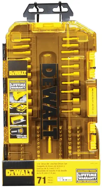 Multi-bit & Nut Driver Set, Sae & Metric, 1/4 In., 70-pc.