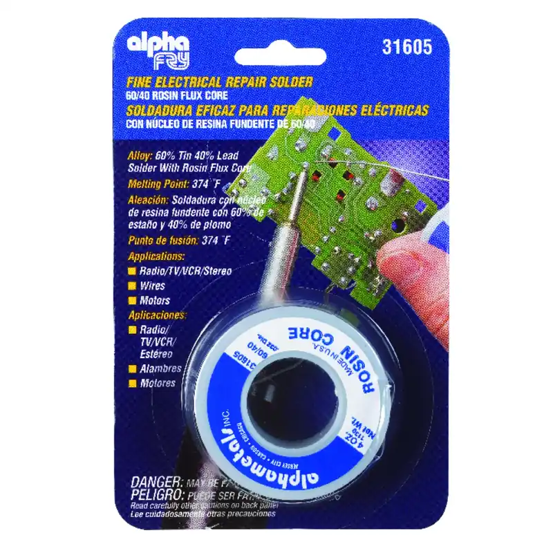 Leaded Electrical Solder, 3-oz., .032-diameter