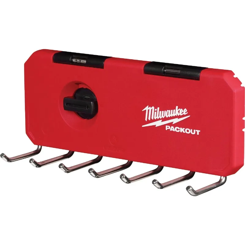 Packout Shop Storage Medium Black/red Plastic 9.5 In. L Hook Rack 25 Lb 1 Pk