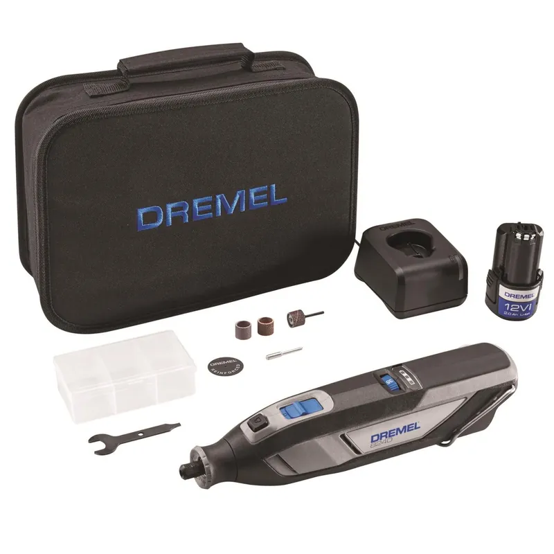 8240-5 12v Cordless Rotary Tool Kit With Battery, Charger, Accessories & Storage Bag