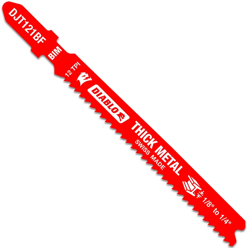 3-5/8 In. Bi-metal T-shank Thick Metal Jig Saw Blade 12 Tpi 5 Pk