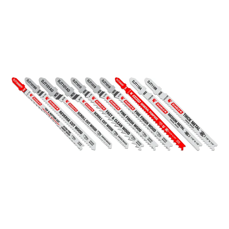 T-shank Jigsaw Blade Set, Assorted Metals, For Wood & Metal, 10-pc.