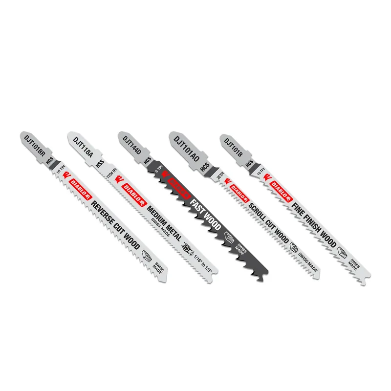 T-shank Jigsaw Blade Set, High Carbon Steel, 5-pc.