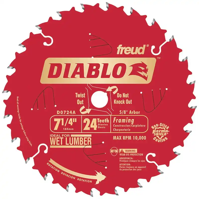 Tracking Point 7-1/4 In. D X 5/8 In. Tico Hi-density Carbide Framing Blade 24 Teeth 1 Pk