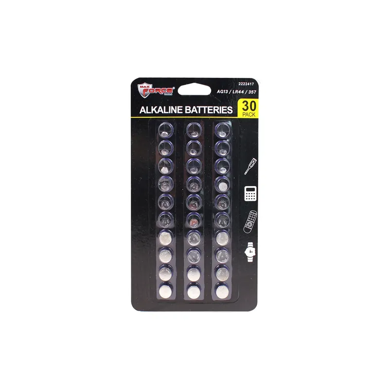 Battery Solutions Alkaline Assorted 3 V Button Cell Battery 30 Pk