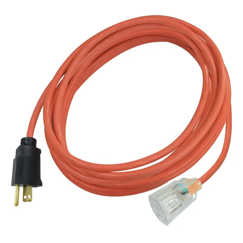 25 Ft. L Orange Extension Cord 12/3 Sjtw For Indoor And Outdoor Use