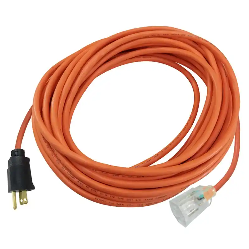 50 Ft. L Orange Extension Cord 12/3 Sjtw For Indoor And Outdoor Use