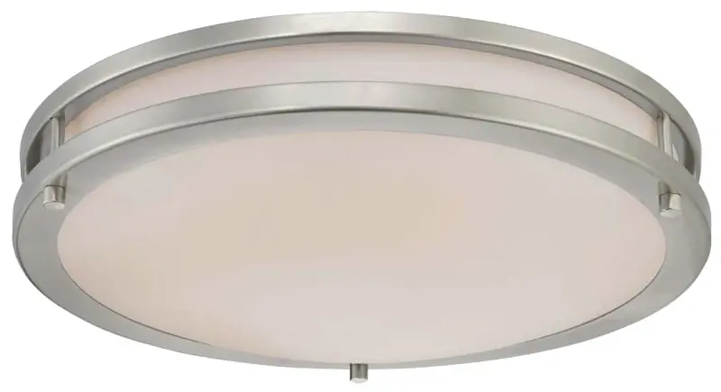 Dimmable Led Flush Fixture, Brushed Nickel, 23-watts