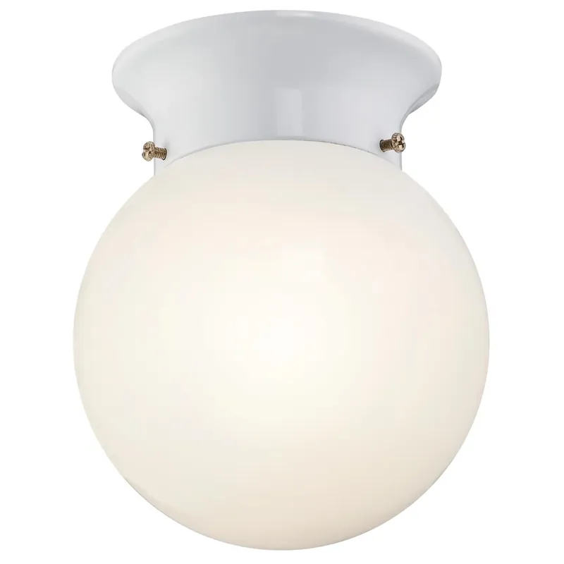 Led Light, Flush Mount, White/white Lens, 620 Lumens, 8-watt, 5-13/16 In.