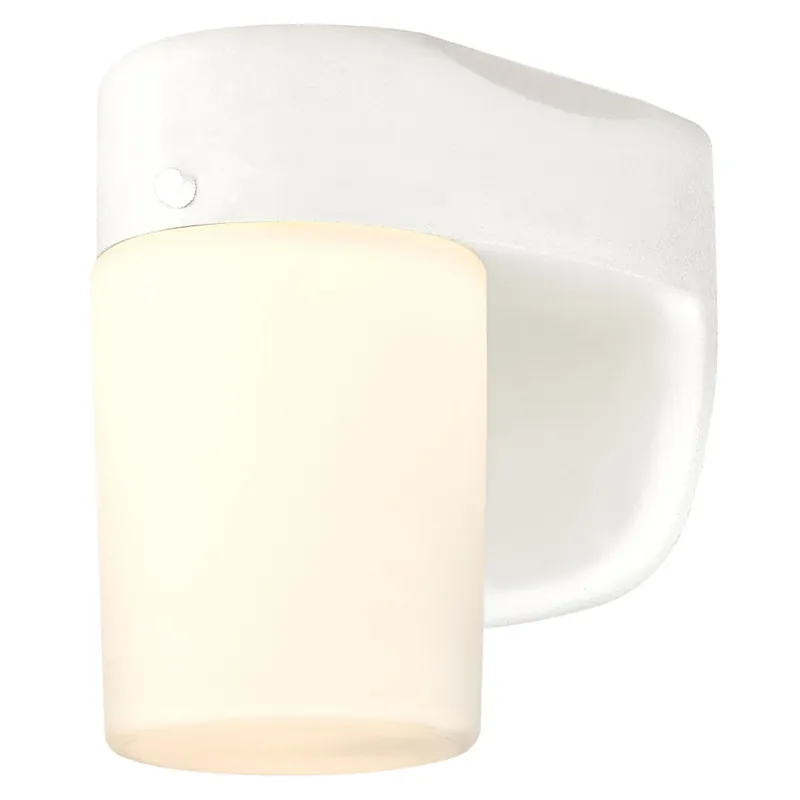 Led Wall Lantern Fixture, Frosted Glass, White, 6.69 X 4.96 In.