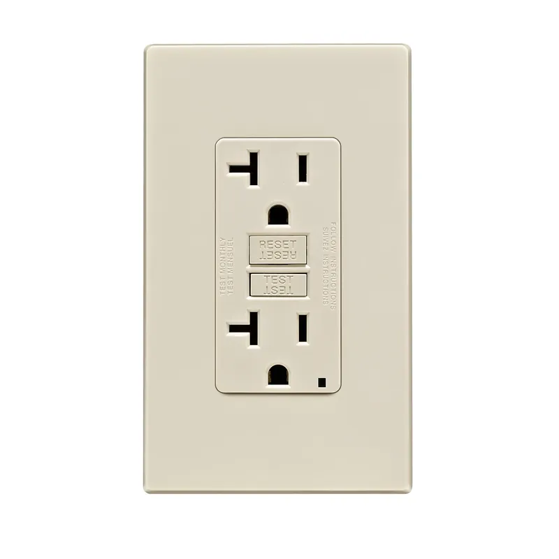 20 Amps 125 V Duplex Light Almond Outlet/wallplate 5-20r 1 Pk