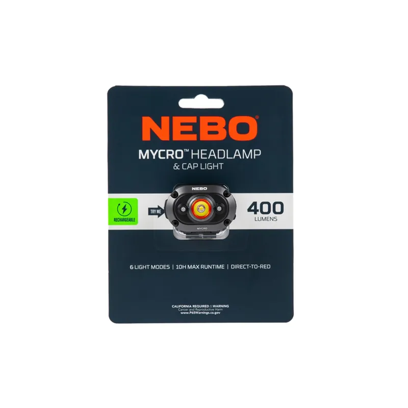 Mycro Rechargeable Headlamp, 400 Lumen