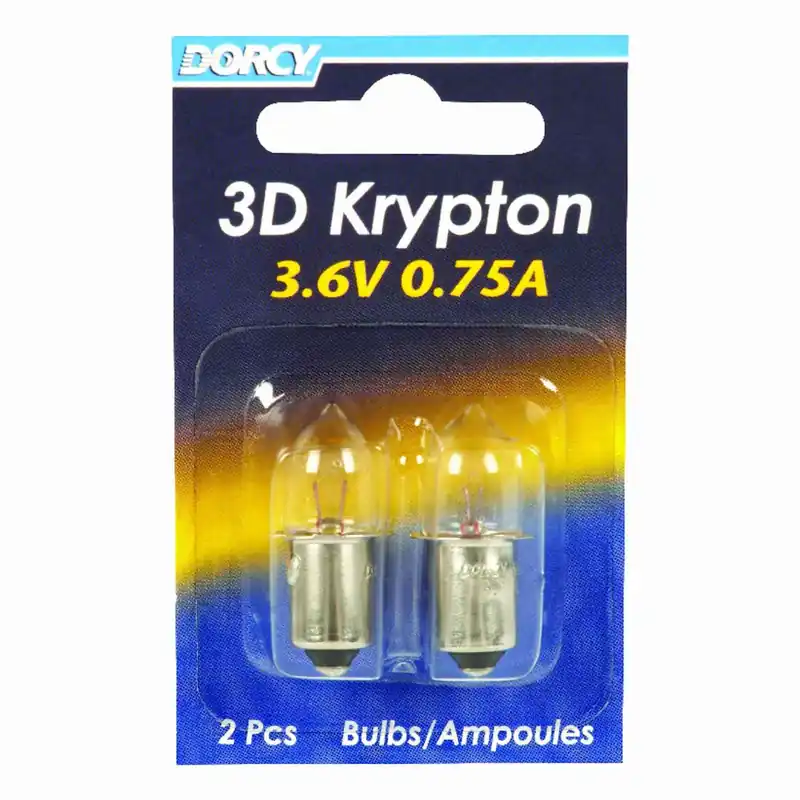 3d Clear Krypton Flashlight Bulb 3.6 V Bayonet Base